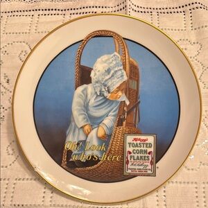 Kellogg's Collectible Plate with Gold Trim